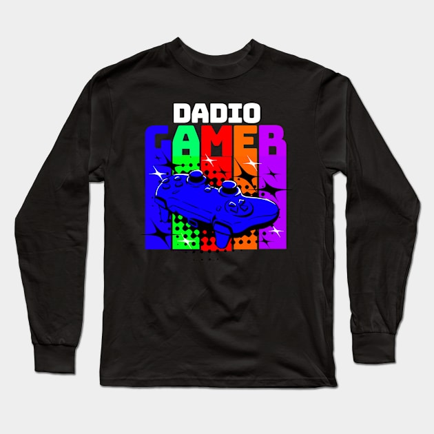 Dadio Gamer Dad Long Sleeve T-Shirt by VisionDesigner